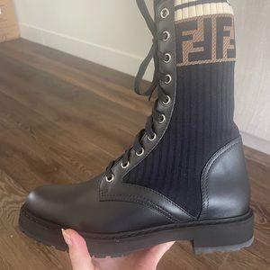 New Fendi Rockoko Boots 36 Combat Boots
